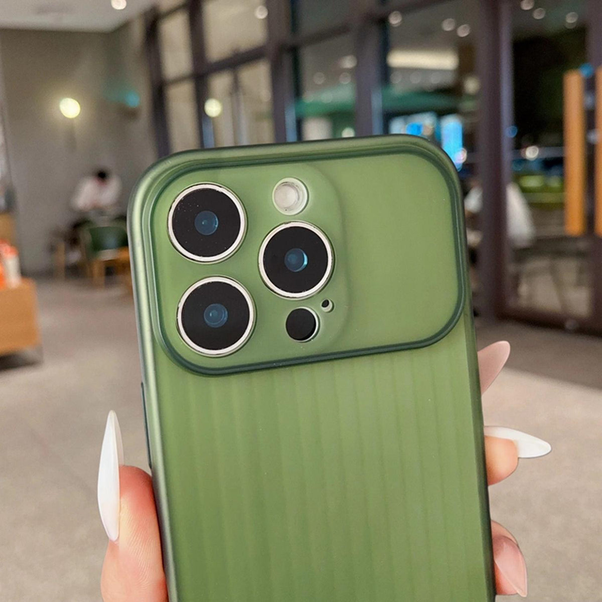 For iPhone Air TPU Large Window Cooling Corrugated Phone Case - Pink - EDA009738419B