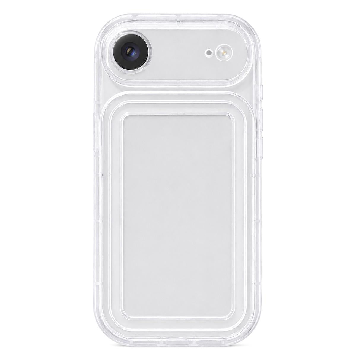 For iPhone Air Circuit Round Photo Frame TPU Phone Case - Transparent - EDA009739304A