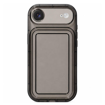 For iPhone Air Circuit Round Photo Frame TPU Phone Case - Black - EDA009739304B