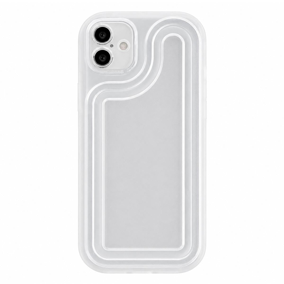 For iPhone 16 Plus Circuit Round Photo Frame TPU Phone Case - Transparent - EDA009739307A