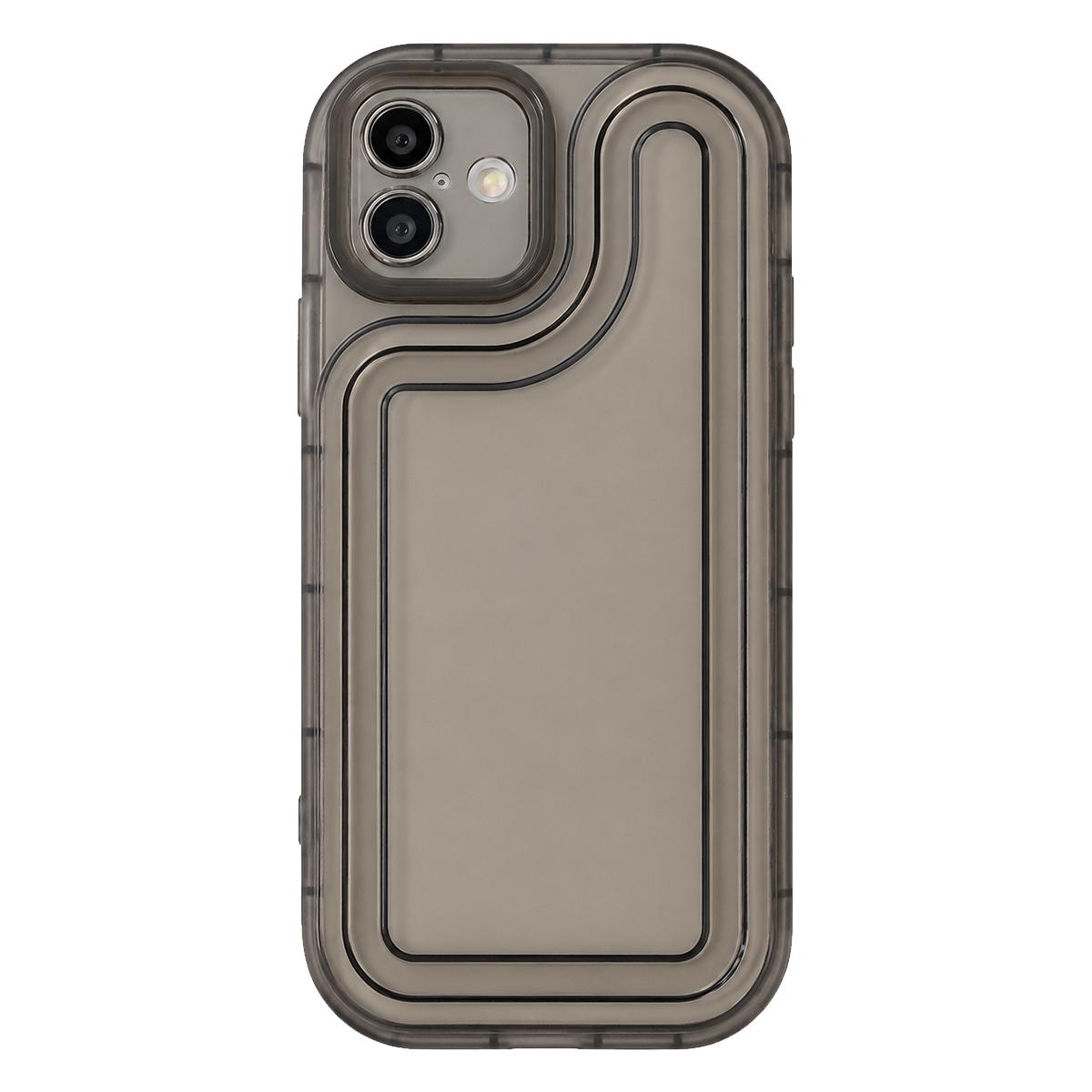 For iPhone 16 Circuit Round Photo Frame TPU Phone Case - Black - EDA009739308B