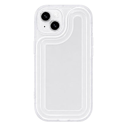 For iPhone 15 Plus Circuit Round Photo Frame TPU Phone Case - Transparent - EDA009739311A