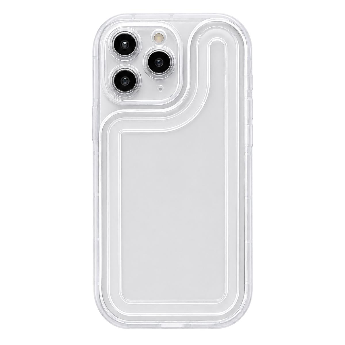 For iPhone 11 Pro Max Circuit Round Photo Frame TPU Phone Case - Transparent - EDA009739324A