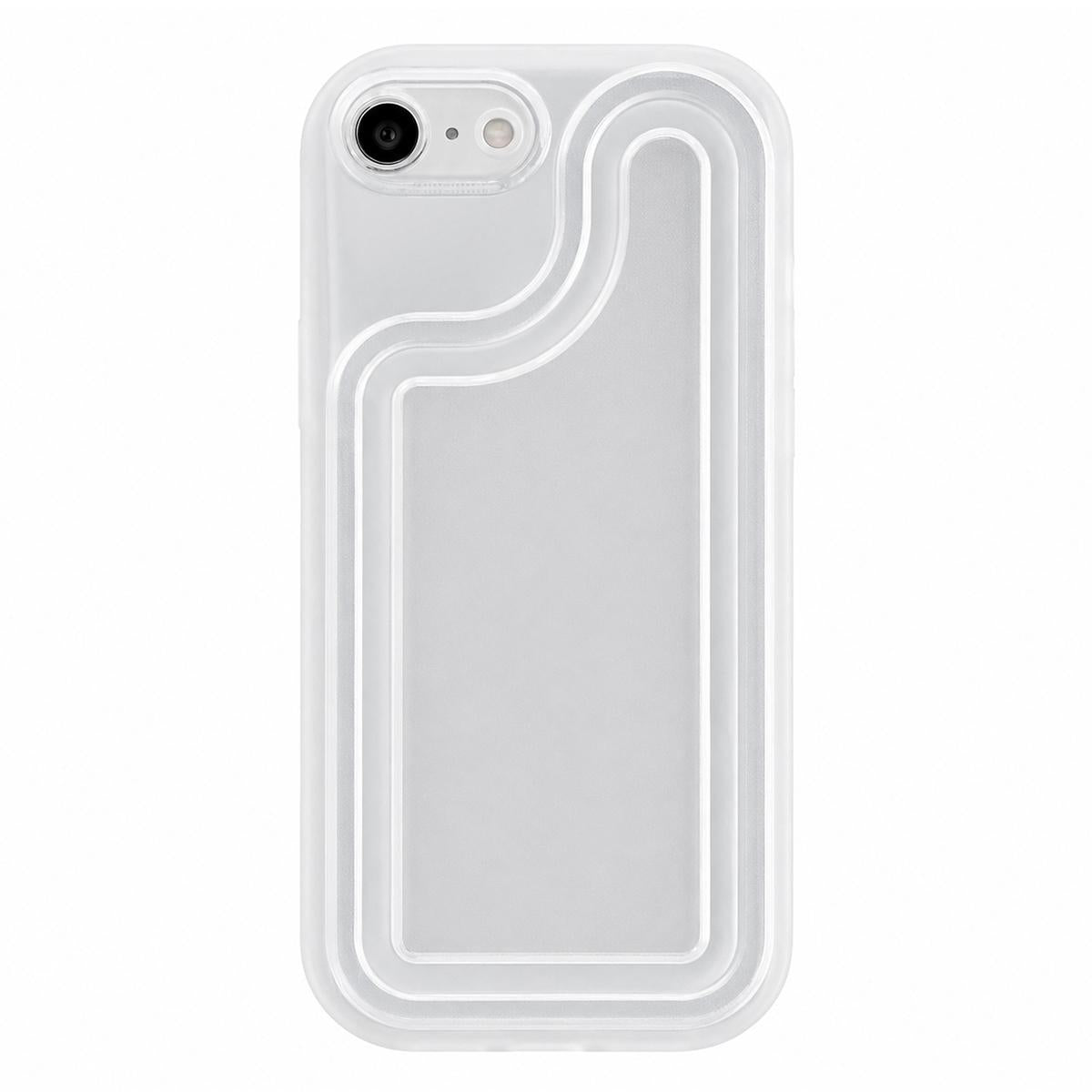 For iPhone 7 Circuit Round Photo Frame TPU Phone Case - Transparent - EDA009739326A