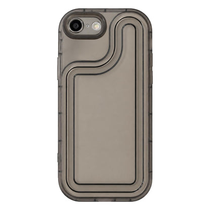 For iPhone 7 Circuit Round Photo Frame TPU Phone Case - Black - EDA009739326B