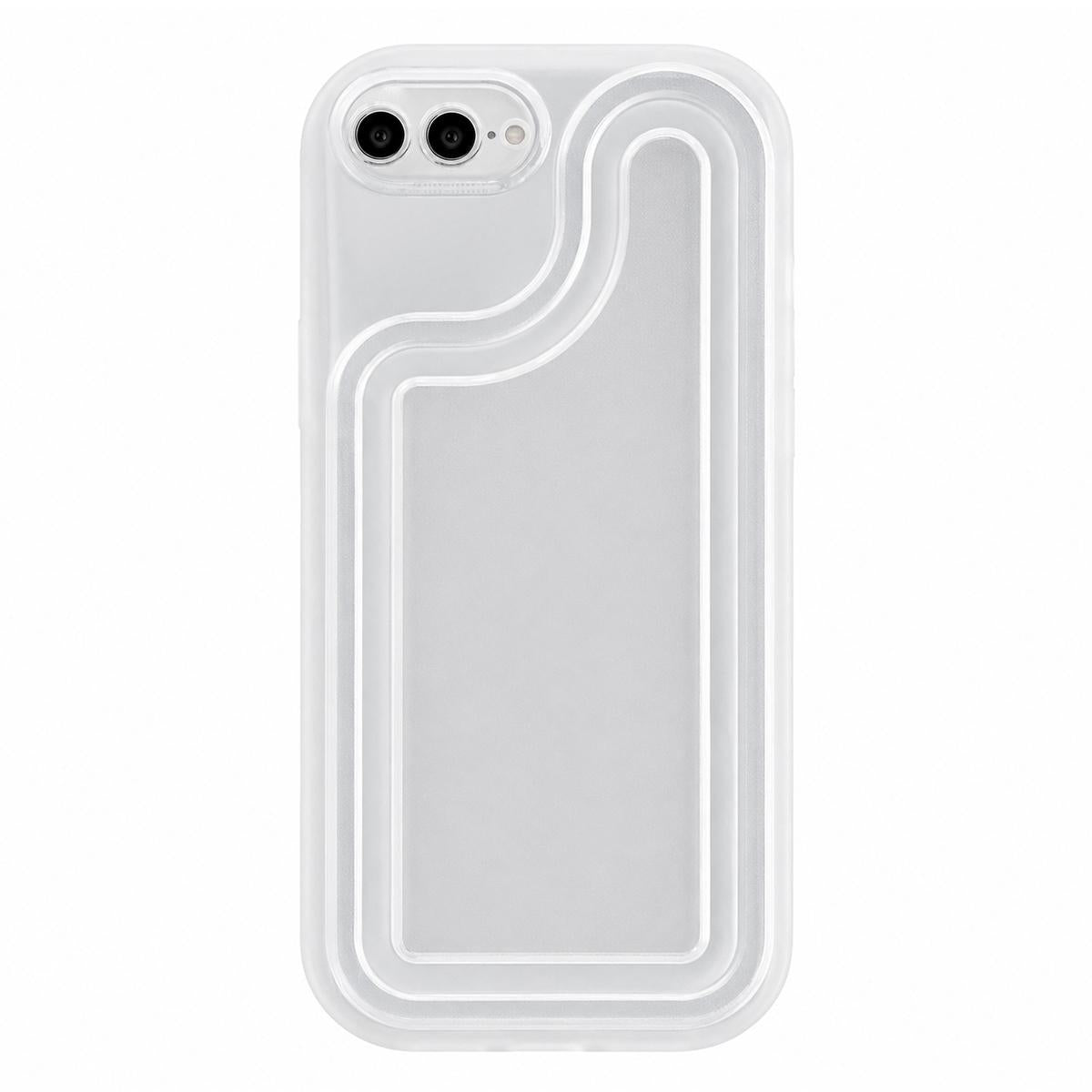 For iPhone 7 Plus Circuit Round Photo Frame TPU Phone Case - Transparent - EDA009739327A