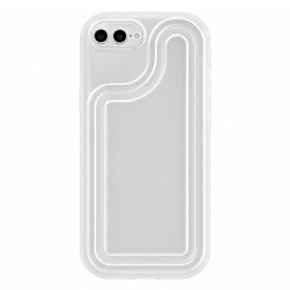For iPhone 7 Plus Circuit Round Photo Frame TPU Phone Case - Transparent - EDA009739327A