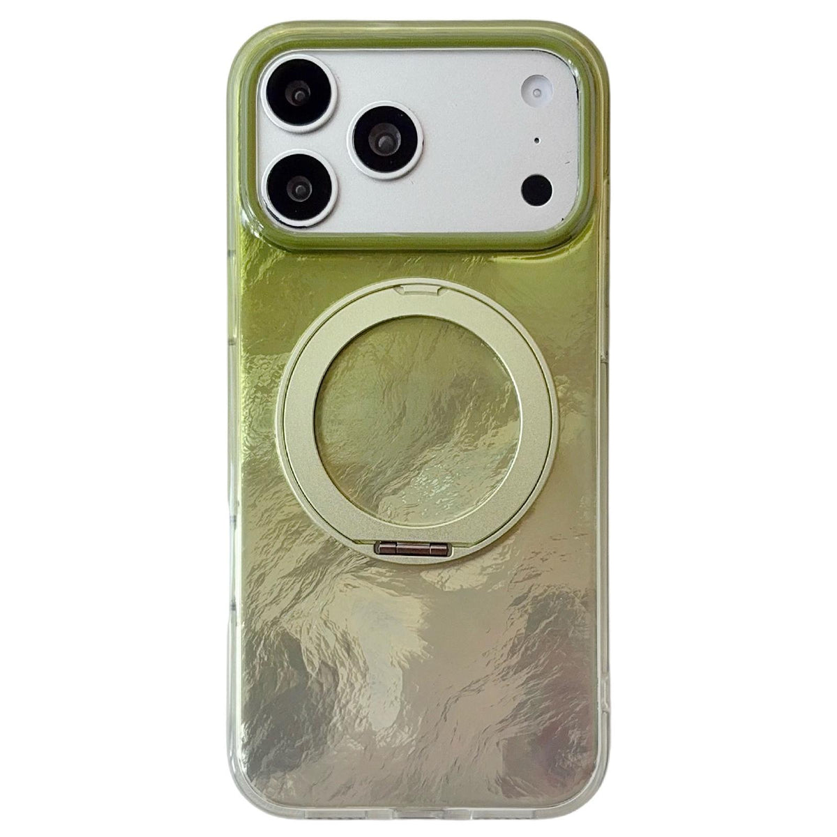 For iPhone 17 Pro Max Gradient Glacier 360 Magnetic Holder Phone Case - Green - EDA009739601E