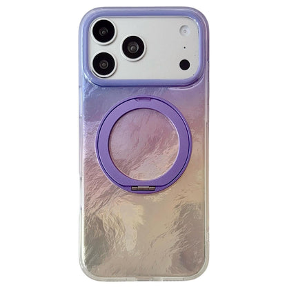 For iPhone 17 Pro Gradient Glacier 360 Magnetic Holder Phone Case - Purple - EDA009739602C