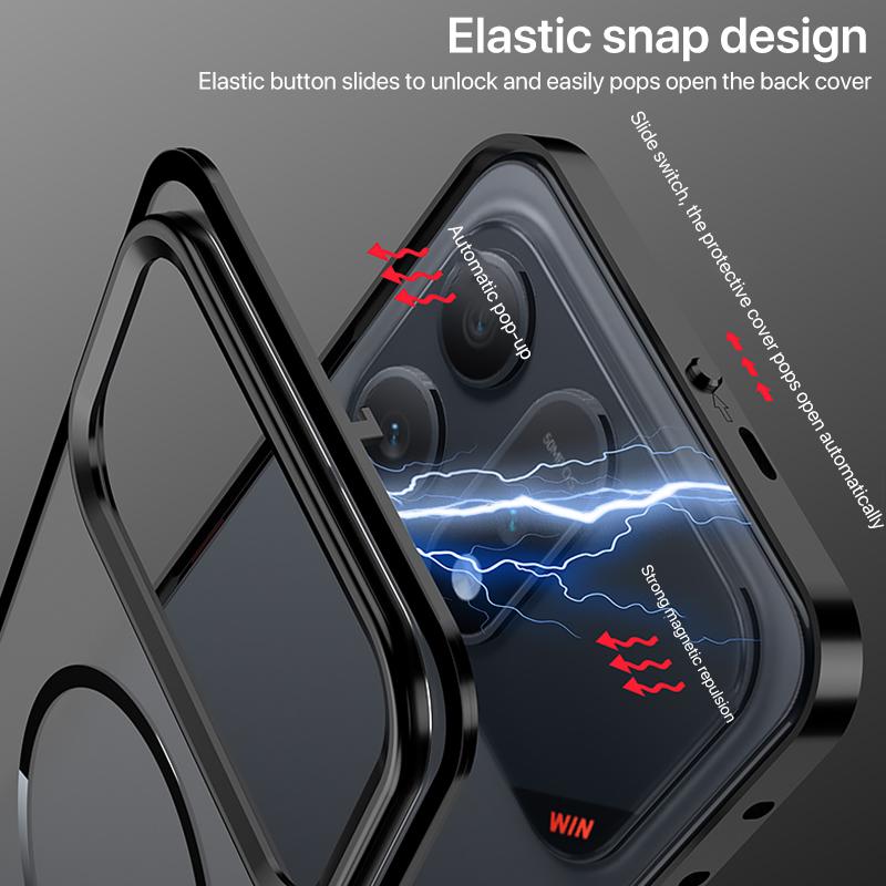 For Honor Win Turbo 5G Single-sided Snap Buckle Metal Frame Frosted MagSafe Phone Case - Silver - EDA009744102A
