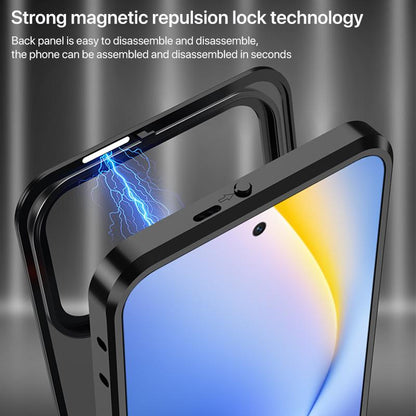 For Honor Win Turbo 5G Single-sided Snap Buckle Metal Frame Frosted MagSafe Phone Case - Silver - EDA009744102A