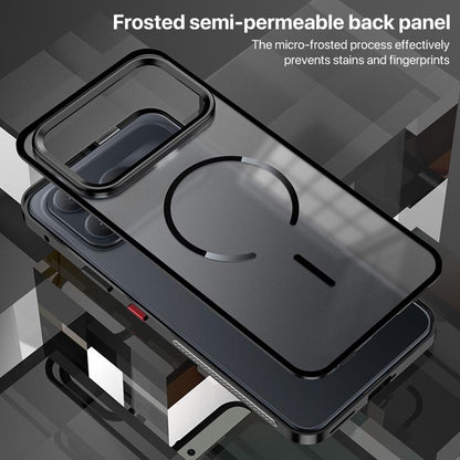 For Honor Win Turbo 5G Single-sided Snap Buckle Metal Frame Frosted MagSafe Phone Case - Silver - EDA009744102A