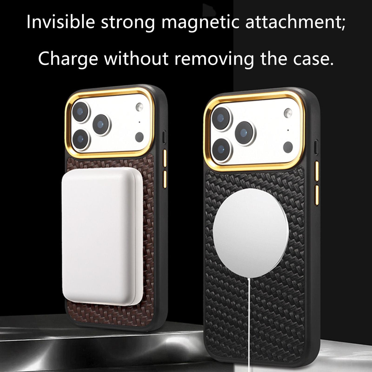 For iPhone 18 Pro / 17 Pro Denior A26+1 Leather Woven Twill Texture Phone Case - Red - EDA009745202B