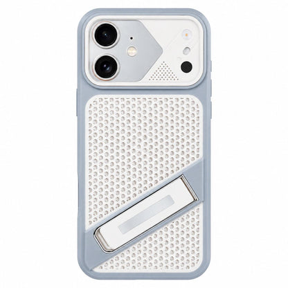 For iPhone 11 Ice Peak Cooling Liquid Silicone Invisible Holder Phone Case - Grey - EDA009745522C