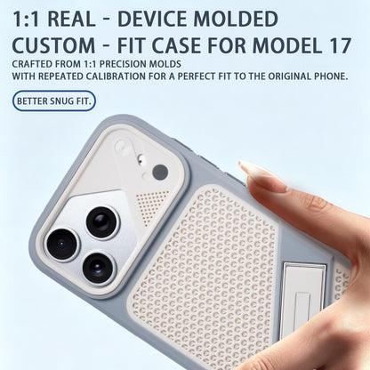 For iPhone 14 Ice Peak Cooling Liquid Silicone Invisible Holder Phone Case - Orange - EDA009745513A