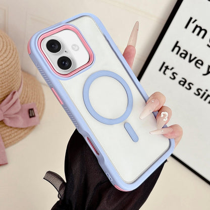 For iPhone 17 Cool 3 in 1 Magnetic Anti-slip Edge Phone Case - Light Purple - EDA009746003J