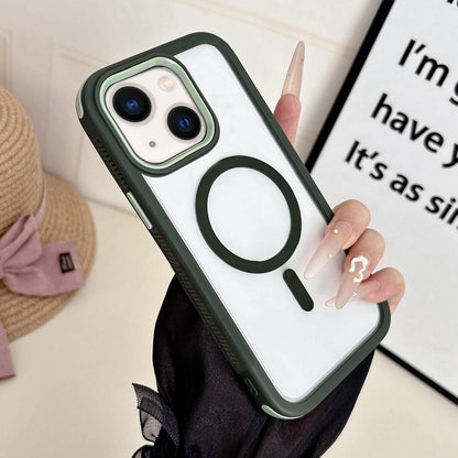 For iPhone 14 Cool 3 in 1 Magnetic Anti-slip Edge Phone Case - Green - EDA009746013C