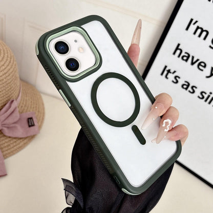 For iPhone 11 Cool 3 in 1 Magnetic Anti-slip Edge Phone Case - Green - EDA009746023C