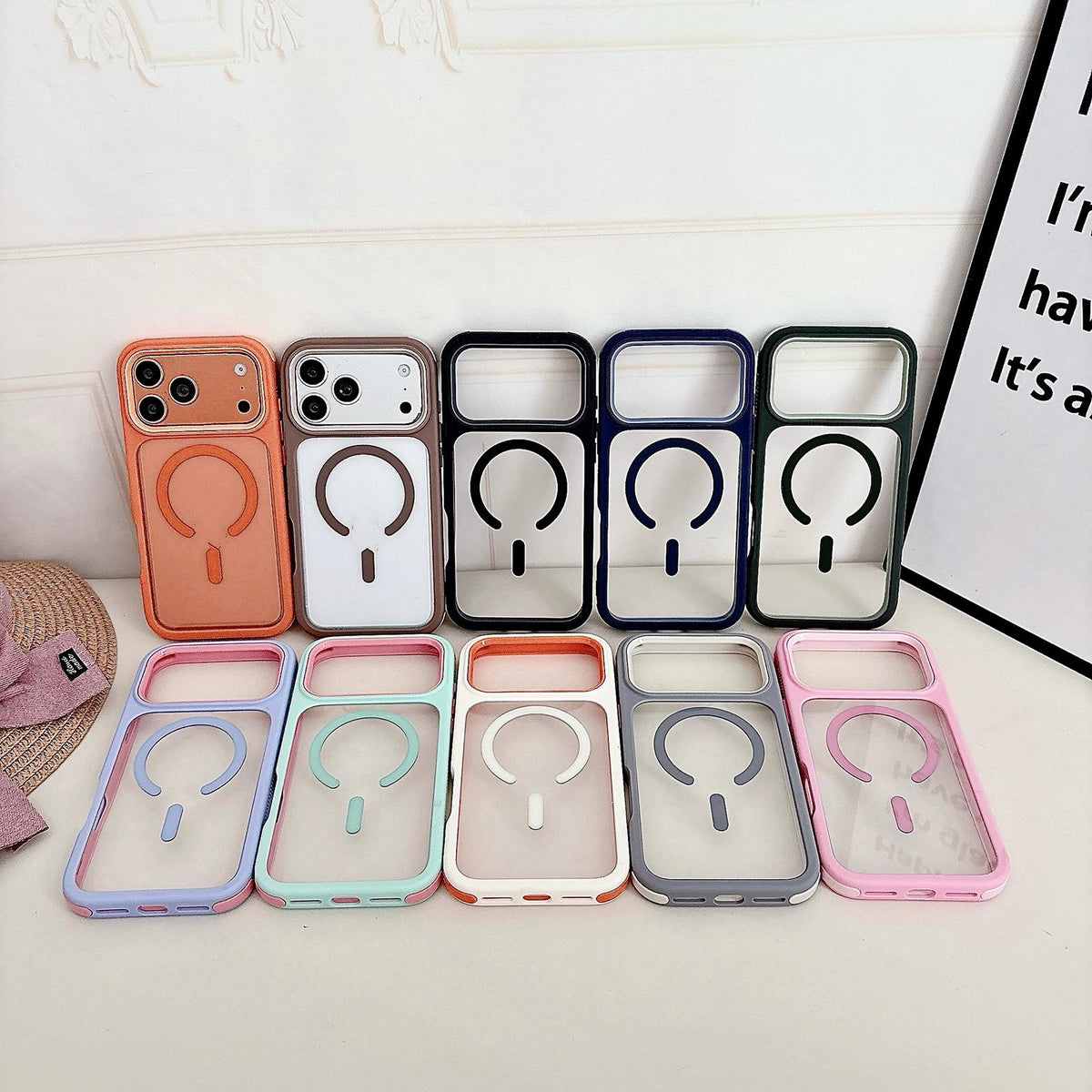 For iPhone 14 Cool 3 in 1 Magnetic Anti-slip Edge Phone Case - Green - EDA009746013C