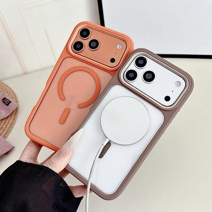 For iPhone 17 Cool 3 in 1 Magnetic Anti-slip Edge Phone Case - Orange - EDA009746003A