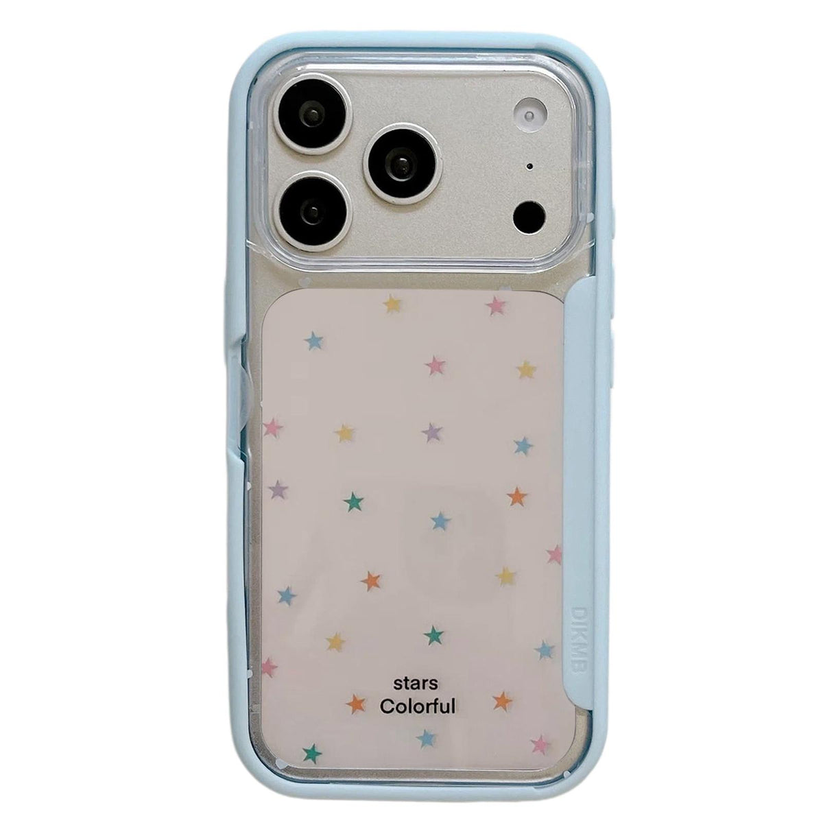 For iPhone 17 Pro Back Board Flip Stand Design Shockproof Phone Case - Stars-Blue - EDA009746802B