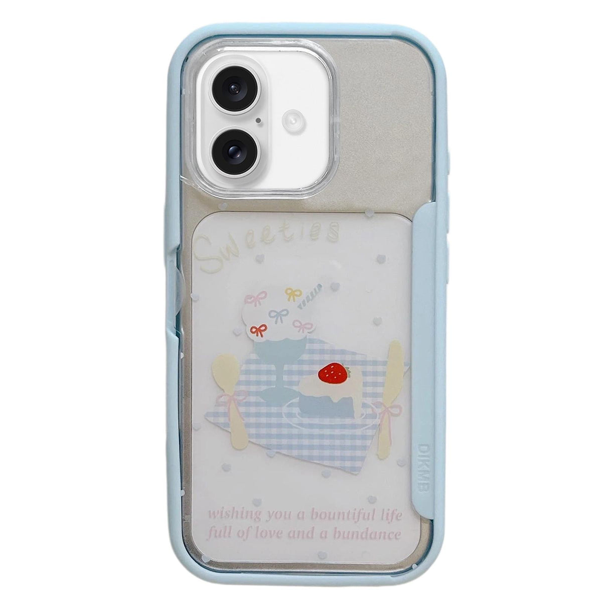 For iPhone 17 Back Board Flip Stand Design Shockproof Phone Case - Dessert - EDA009746803A