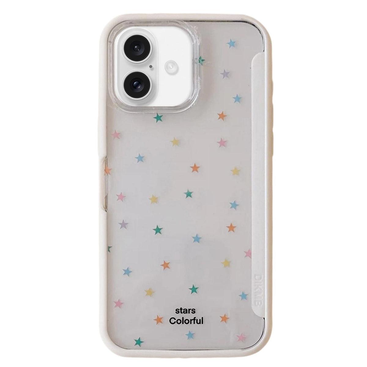 For iPhone 17 Back Board Flip Stand Design Shockproof Phone Case - Stars-White - EDA009746803C