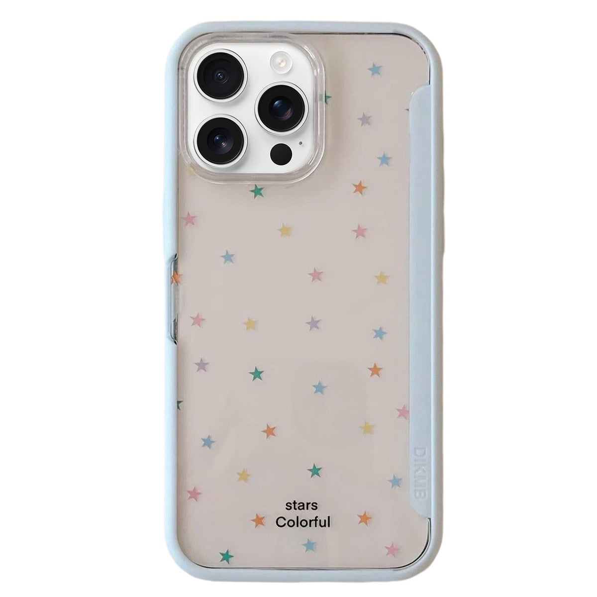For iPhone 16 Pro Back Board Flip Stand Design Shockproof Phone Case - Stars-Blue - EDA009746805B