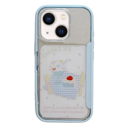 For iPhone 13 Back Board Flip Stand Design Shockproof Phone Case - Dessert - EDA009746812A