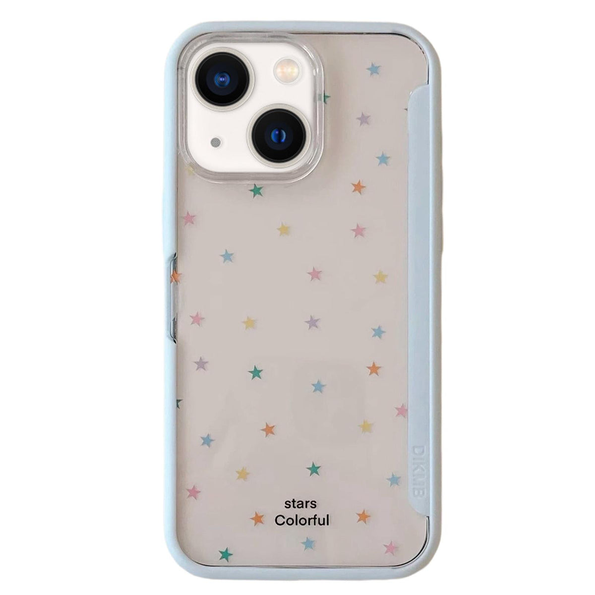 For iPhone 13 Back Board Flip Stand Design Shockproof Phone Case - Stars-Blue - EDA009746812B