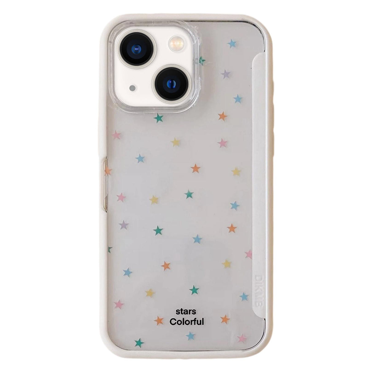 For iPhone 14 Back Board Flip Stand Design Shockproof Phone Case - Stars-White - EDA009746813C