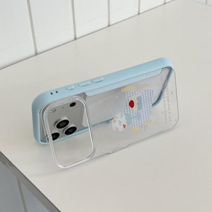 For iPhone 14 Back Board Flip Stand Design Shockproof Phone Case - Dessert - EDA009746813A