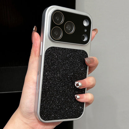 For iPhone 17 Pro Max Large Window Full Coverage Diamond Pattern Phone Case - Black - EDA009747201A