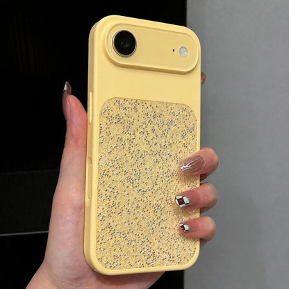 For iPhone Air Large Window Full Coverage Diamond Pattern Phone Case - Yellow - EDA009747204C