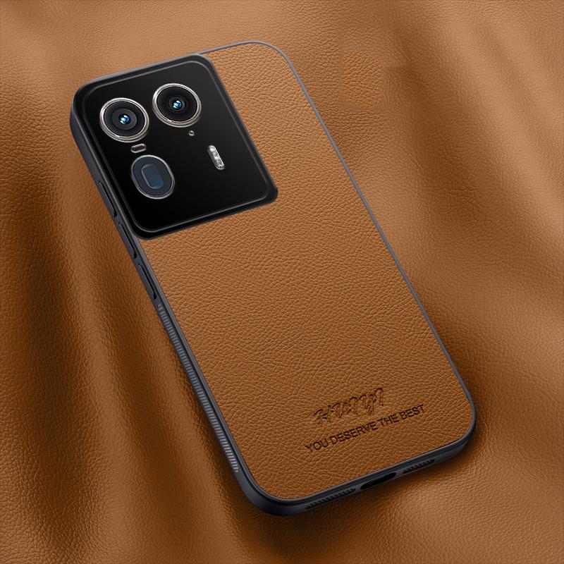 For Motorola Edge 50 Ultra HUIYI Leather Magnetic Phone Case - Brown - EDA009747704E
