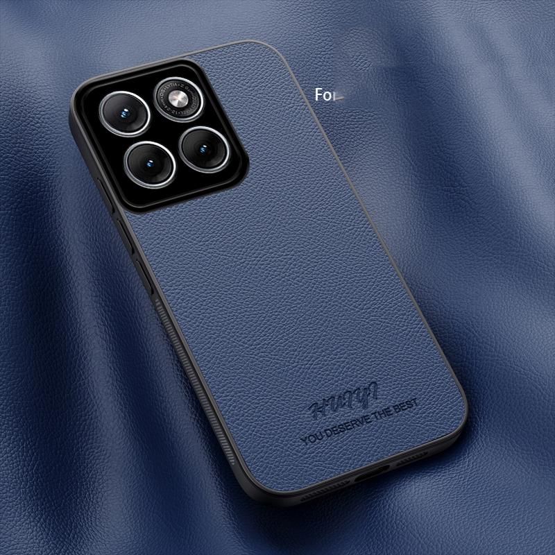 For Motorola Edge 70 Fusion HUIYI Leather Magnetic Phone Case - Blue - EDA009747705A
