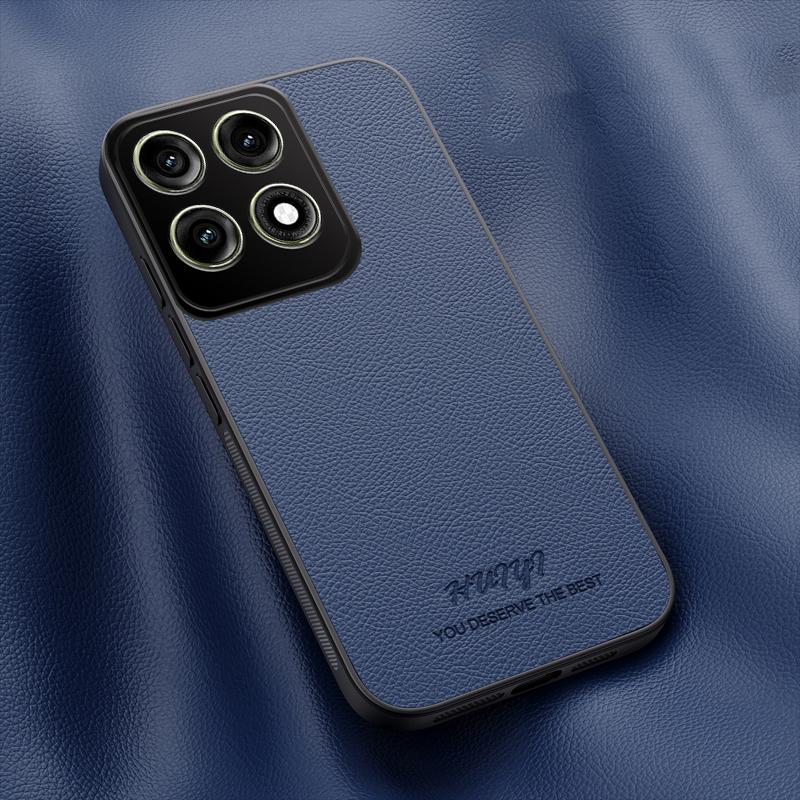 For Motorola Edge 70 Pro HUIYI Leather Magnetic Phone Case - Blue - EDA009747708A