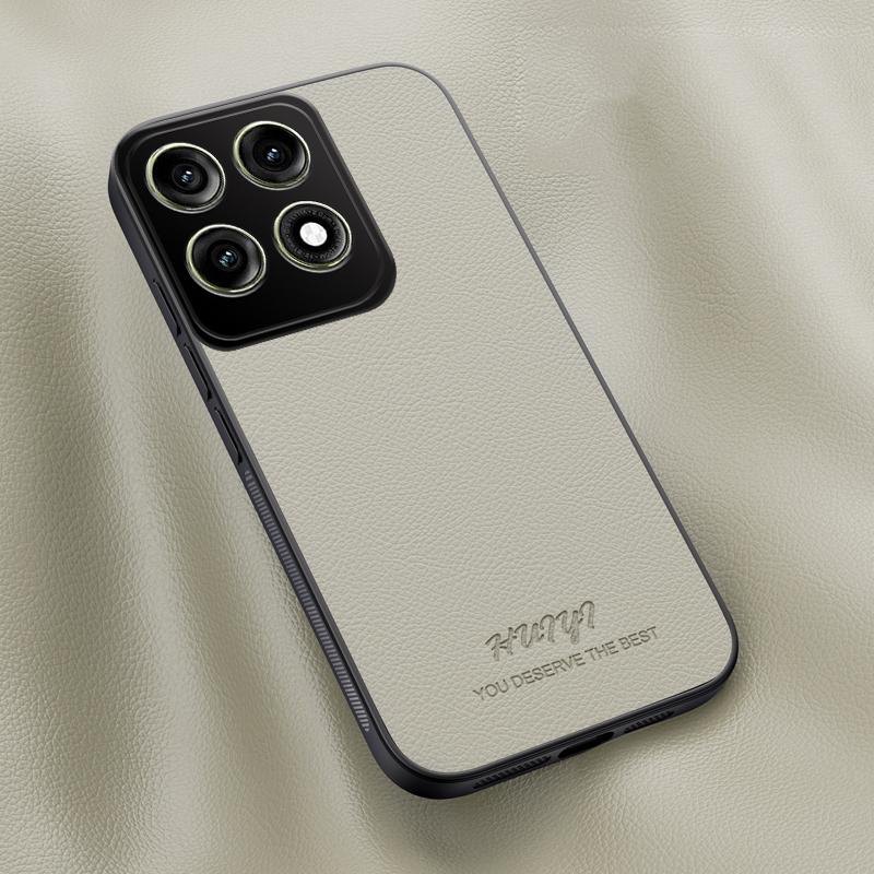 For Motorola Edge 70 Pro HUIYI Leather Magnetic Phone Case - White - EDA009747708D