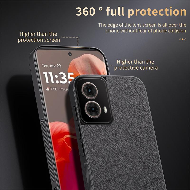 For Motorola Moto G85 HUIYI Leather Magnetic Phone Case - Blue - EDA009747711A