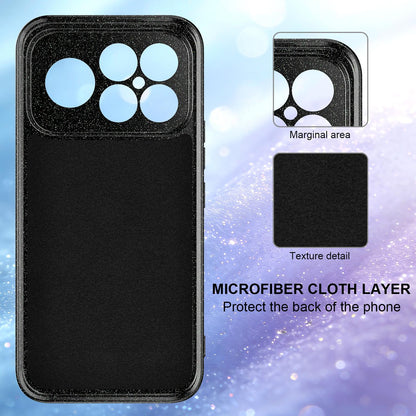For Redmi K90 Pro Max / Poco F8 Ultra Fine Hole Glossy Glitter Magnetic TPU Phone Case with Same Color Hand Strap(Black)