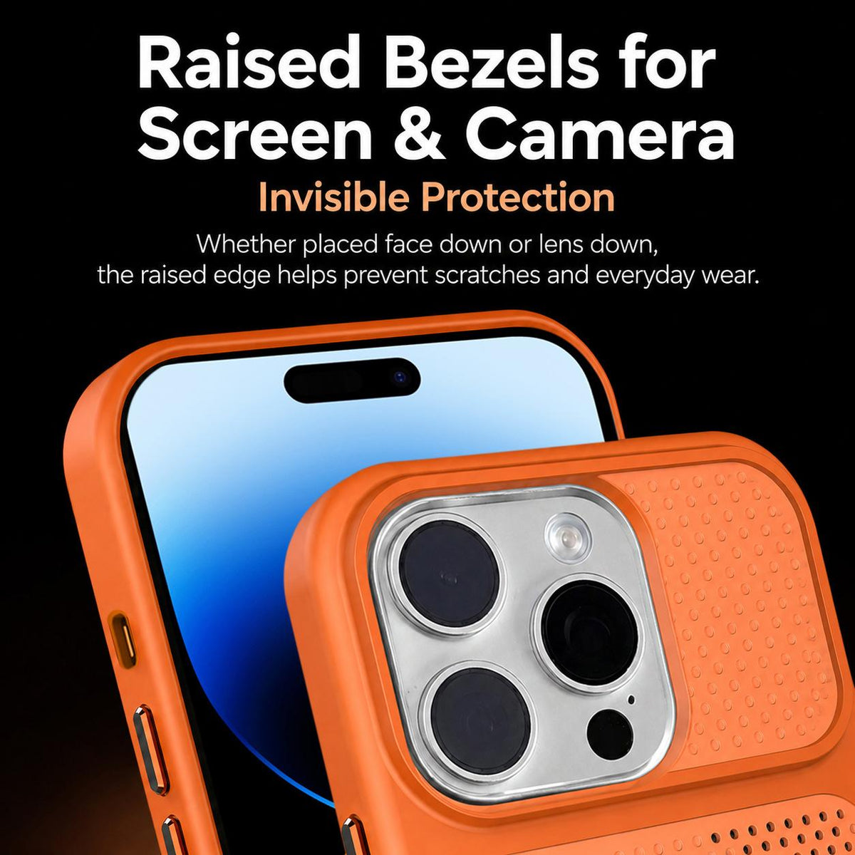 For iPhone 14 Pro Max Hollow Cooling Design Magnetic PC Hybrid TPU Phone Case - Blue - EDA009749612E