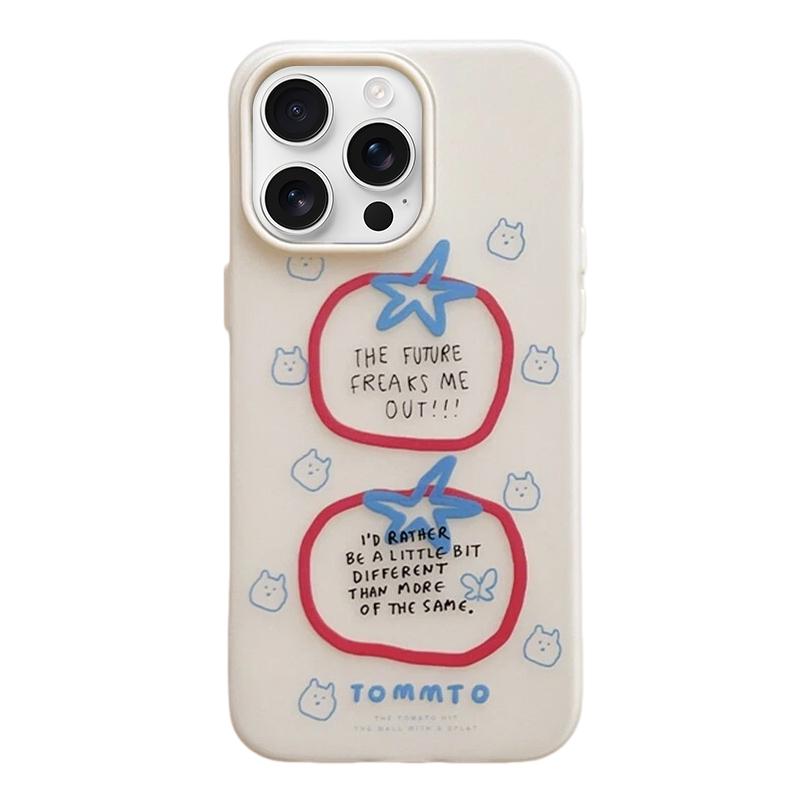 For iPhone 16 Pro Max Frosted 3 in 1 Design Shockproof Phone Case - Tomato - EDA009750801A