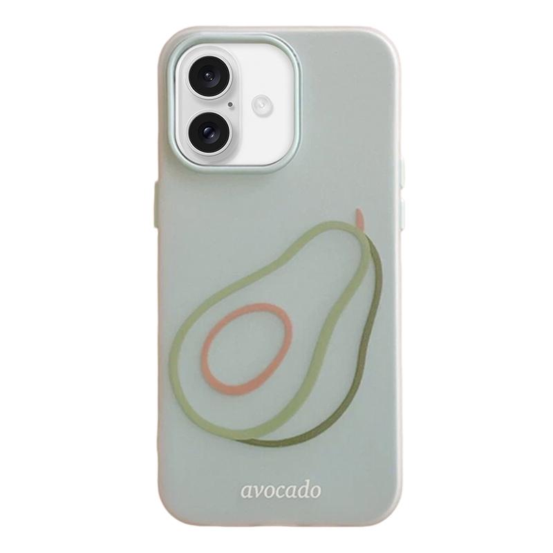 For iPhone 16 Frosted 3 in 1 Design Shockproof Phone Case - Avocado - EDA009750803G