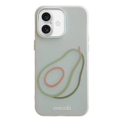 For iPhone 16 Frosted 3 in 1 Design Shockproof Phone Case - Avocado - EDA009750803G