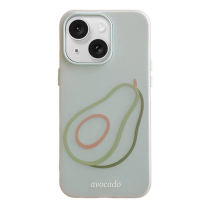 For iPhone 15 Frosted 3 in 1 Design Shockproof Phone Case - Avocado - EDA009750806G
