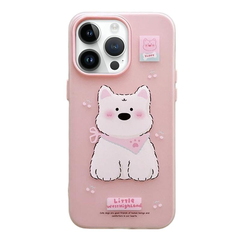 For iPhone 14 Pro Max Frosted 3 in 1 Design Shockproof Phone Case - Puppy - EDA009750809D