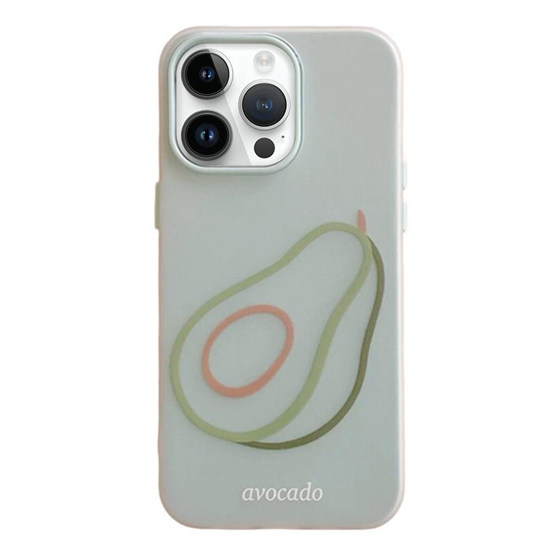For iPhone 14 Pro Max Frosted 3 in 1 Design Shockproof Phone Case - Avocado - EDA009750809G