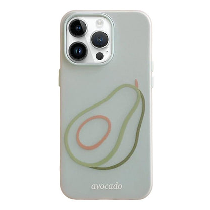 For iPhone 14 Pro Max Frosted 3 in 1 Design Shockproof Phone Case - Avocado - EDA009750809G