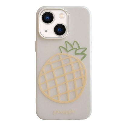 For iPhone 13 Frosted 3 in 1 Design Shockproof Phone Case - Pineapple - EDA009750810F