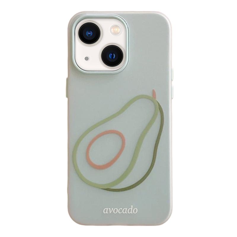 For iPhone 13 Frosted 3 in 1 Design Shockproof Phone Case - Avocado - EDA009750810G